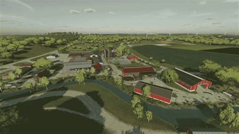 THE RED FARM ON ELMCREEK V3 0 Only Base Map FS22 Farming Simulator
