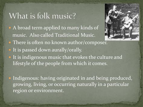 Ppt Folk Music Powerpoint Presentation Free Download Id1979904