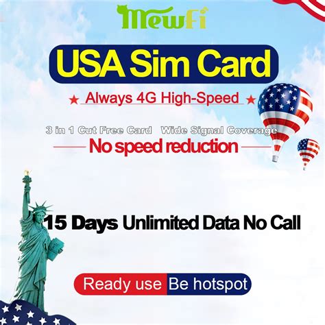 Maybe you would like to learn more about one of these? Mewfi T Mobile American/United States/USA Travel Sim Card 15 Days Unlimited 4G Data No Call ...