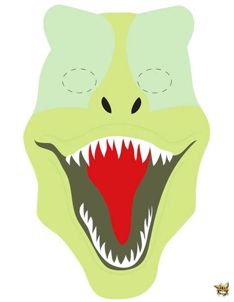 Masque de tyrannosaure à imprimer et à découper | Masque de dinosaure