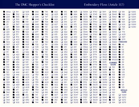 Dmc embroidery floss is 100. Printable DMC Color List | ... the older charts as they re ...