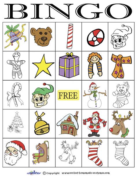 Christmas Bingo 5x5 Coolest Free Printables