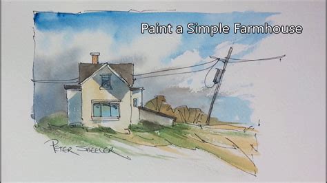 Line And Wash Watercolor Demonstration For Beginners Easy To Follow