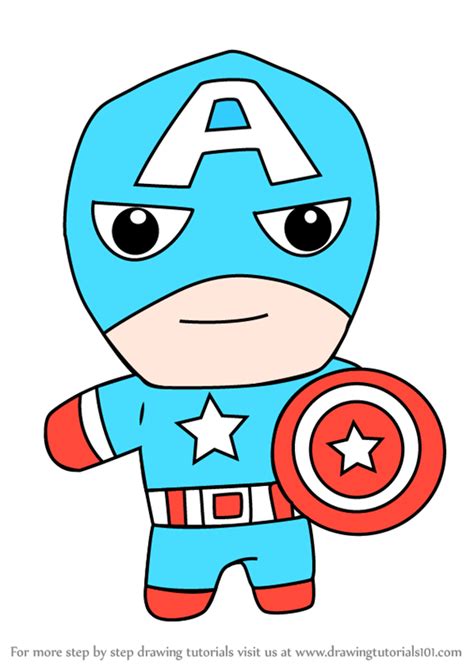For the next step, you will draw the legs of our character. Learn How to Draw Kawaii Captain America (Kawaii ...