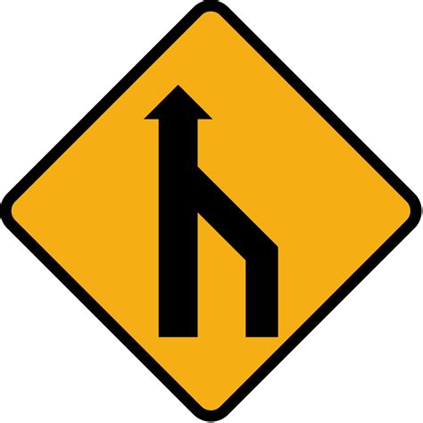 Clipart Road Signs One Lane Ahead Clipground
