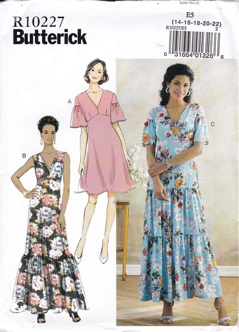 Sewing Pattern Free Us Ship Butterick Tiered Maxi Mini Day