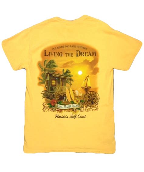 Living The Dream Tshirt Island Bazaar