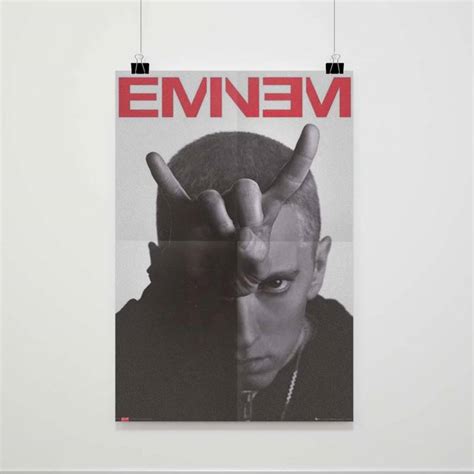Eminem Horns Portrait Poster Poster Art Design