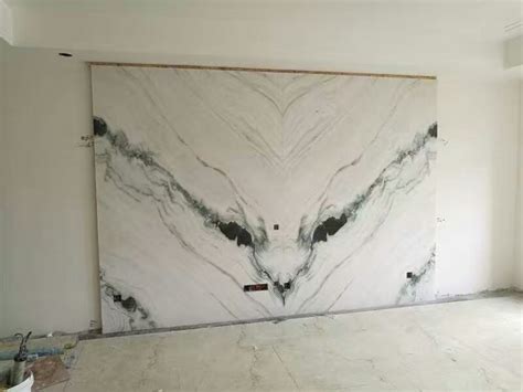 Panda White Marble Tv Backdrop Wall Tiles