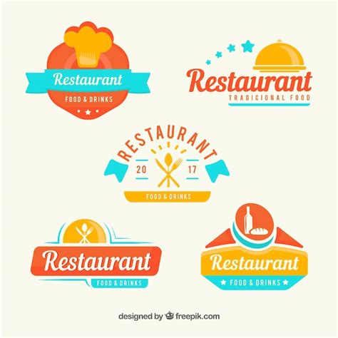 Premium Vector Modern Restaurant Logos With Fun Style