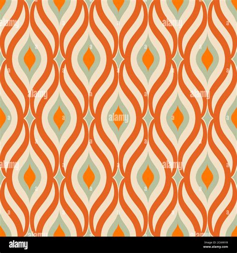 Retro Seamless Pattern From The 50s And 60s Seamless Abstract Vintage