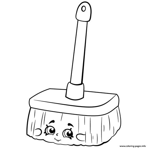 Print Broom Sweeps shopkins season 2 coloring pages | Shopkins