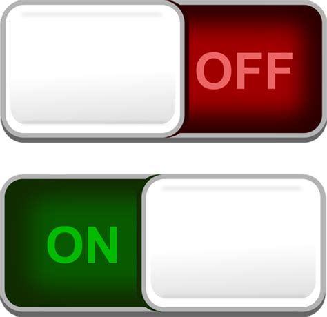 Vector Clip Art Of On And Off Button Switches Public Domain Vectors