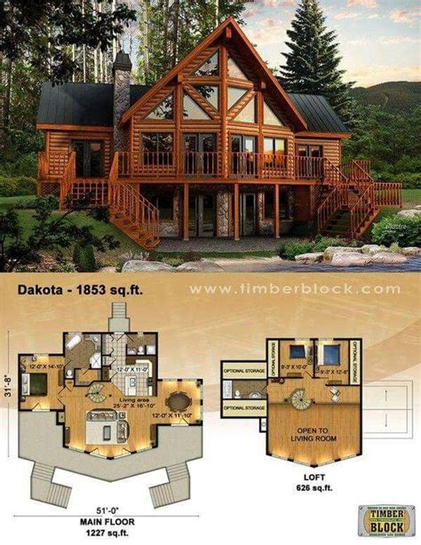 Cabin Floor Plan Log Home Plans House Plans Log Cabin Living