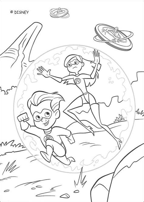 Dash parr from incredibles 2 coloring page. Violette and Dash Ready to fight. A nice coloring page ...