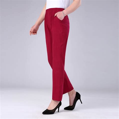 Buy Fashion Womens High Waist Elastic Deep Straight Pants Casual Pants At Affordable Prices