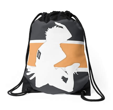 hinata shouyou haikyuu drawstring bags by flowermonster redbubble