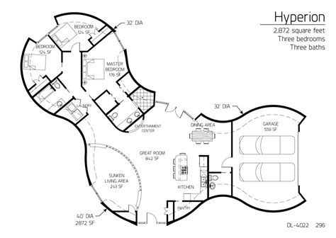 Feel free to use these plans for your design or as a starting point! Floor Plan: DL-4022 | Monolithic Dome Institute