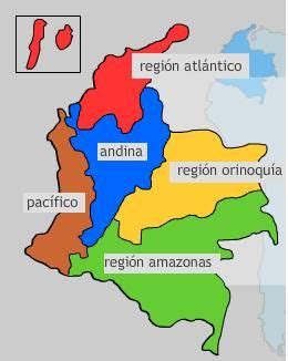Regiones Naturales De Colombia Mind Map