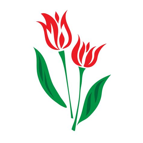 Tulip Vector Icon Illustrator Graphics Creative Market