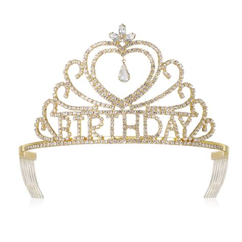 Dczerong Queens Birthday Tiaras Crowns Gold For Women