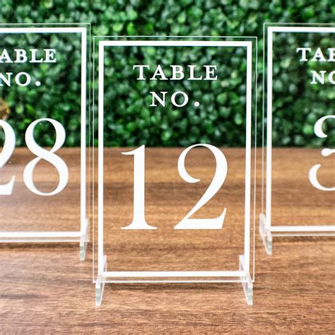 Acrylic Table Number Table Numbers With Holders Wedding Table Number