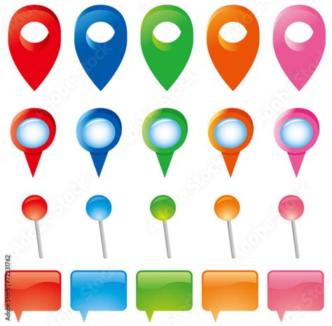 Map Pins Markers Set Stock Image And Royalty Free Vector Files On