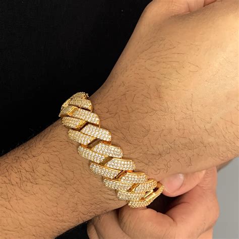 5mm Iced Out Tennis Bracelet In Gold Jewlz Express
