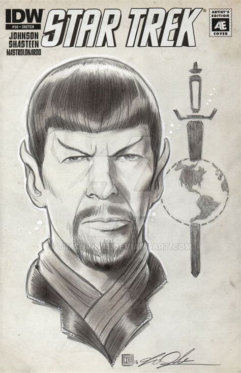 Star Trek Mirror Spock Sketch Cover Commission By