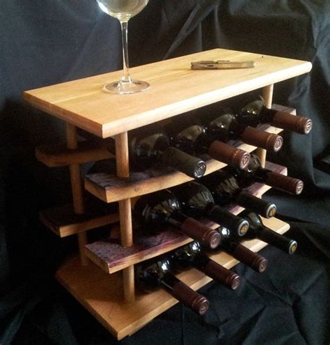 Tabletop Wine Rack With Reclaimed Oak Barrel By Armaniwoodworking 129
