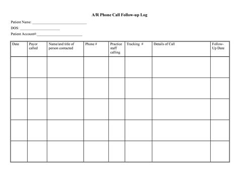 40 Printable Call Log Templates In Microsoft Word And Excel