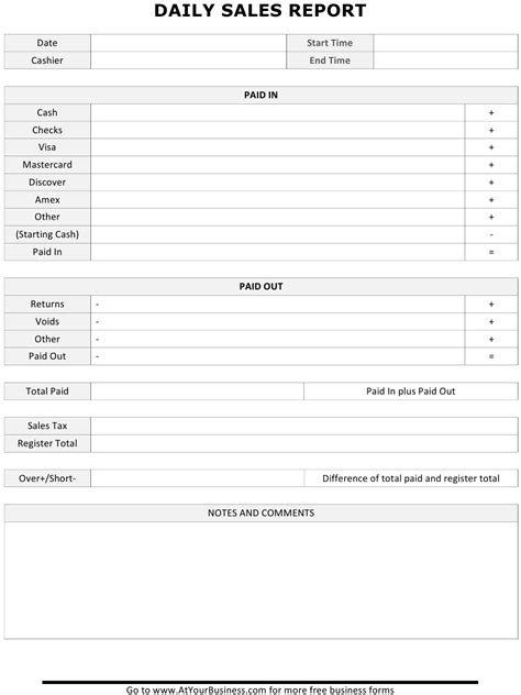 Daily Sales Report Template Download Printable PDF ...