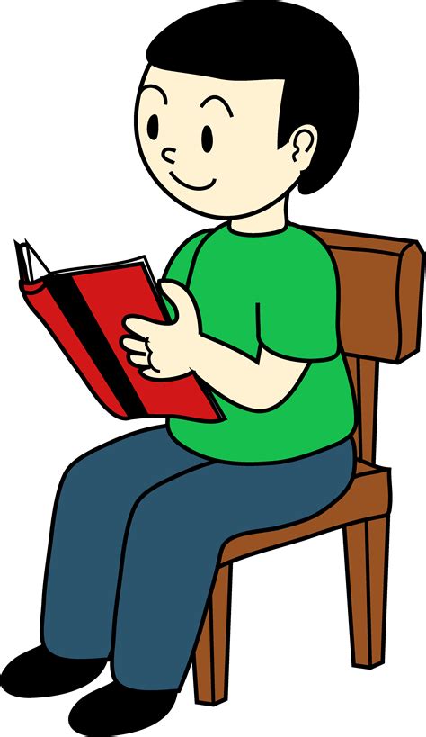 Student Sitting At Desk Clipart