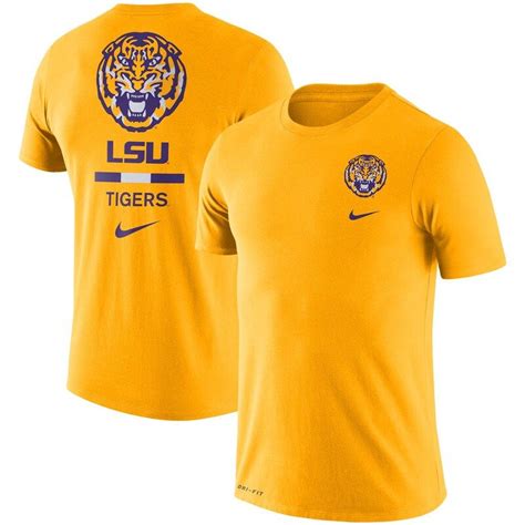 Lsu Tigers Nike Dna Logo Performance T Shirt Gold In 2022 Dna Logo