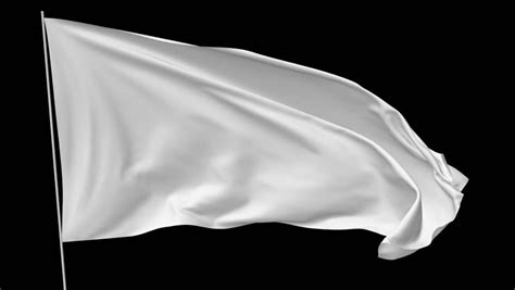 Blank Plain White Flag With Stock Footage Video 100