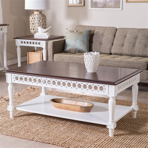 Homeroots rustic coffee table in light wood/off white. 9 Inspirations of Off White Coffee Table Sets