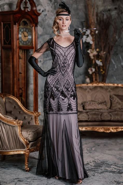 Pink 1920s Cap Sleeve Sequin Evening Dress 1920s Evening Dress 1920s Inspired Dresses Sequin
