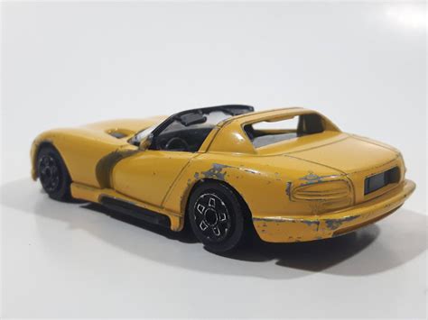 Burago Dodge Viper Rt10 Yellow 143 Scale Die Cast Toy Car Vehicle