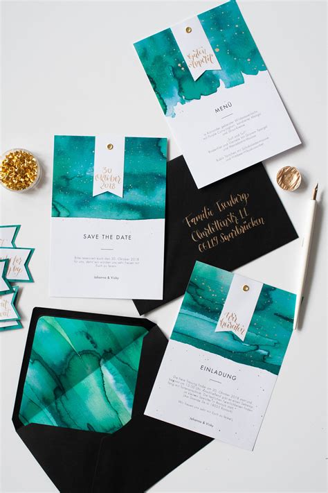 Darum darf sich die farbe gold in den einladungskarten zur goldenen hochzeit wiederfinden und gekonnt. Einladungskarten Hochzeit Mit Palmen Und Gold - Menukarte ...