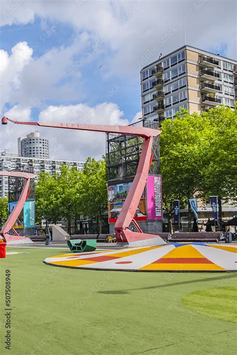 View Of Schouwburgplein Theatre Square Plaza In Rotterdam Contemporary Urban Square Design