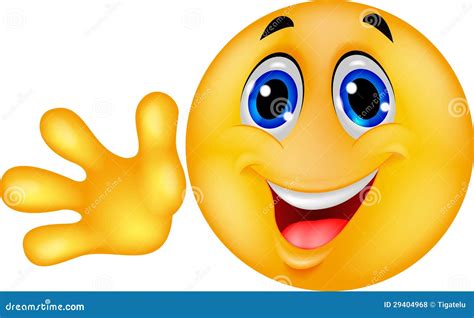 Smiley Emoticon Waving Hand Royalty Free Stock Photos Image 29404968