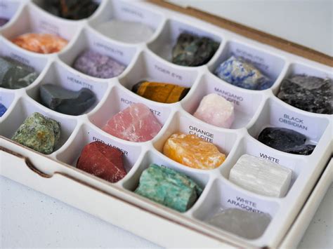 Gemstone Collection Box Sample Box 2 Sizes 24 Stones And 6 Etsy Canada