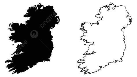 รูปแผนที่มุมแหลมของไอร์แลนด์กับรูปวาดเวกเตอร์ส่วนอังกฤษ เวกเตอร์ Png