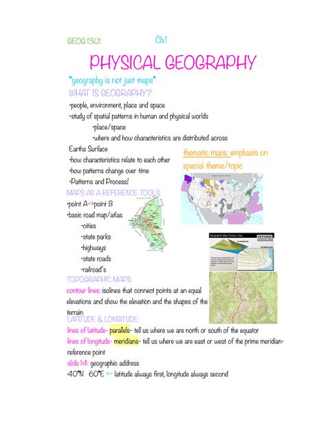 Ch 1 Physical Geography Ch Physical Geography Geog 1301 Thematic