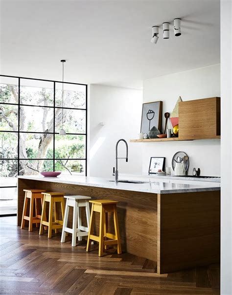 Rachel Castles Colourful And Quirky Sydney Home Timber Kitchen