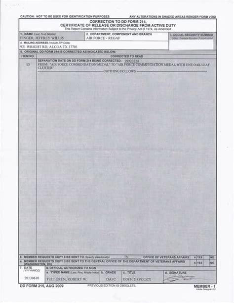 Dd Form 214 Jeff Finger Page 2 Of 2