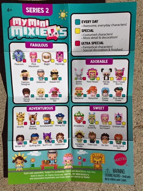 Shop with afterpay on eligible items. My mini mixieq's series 2 list- side A (Came with a wave 1 ...