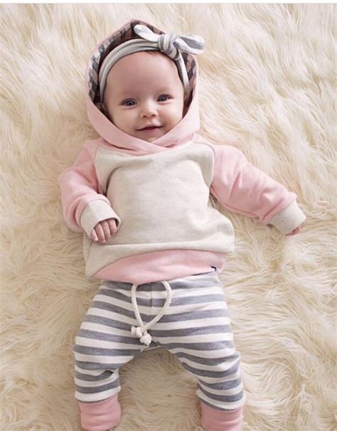 Cute Toddler Baby Boys Girls Autumn Clothes Sets Long