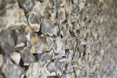 Old Wall Made Of Flint Stock Photo Image Of Background 61812702