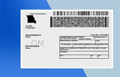 Missouri Drivers License Psd Template Download Photoshop File